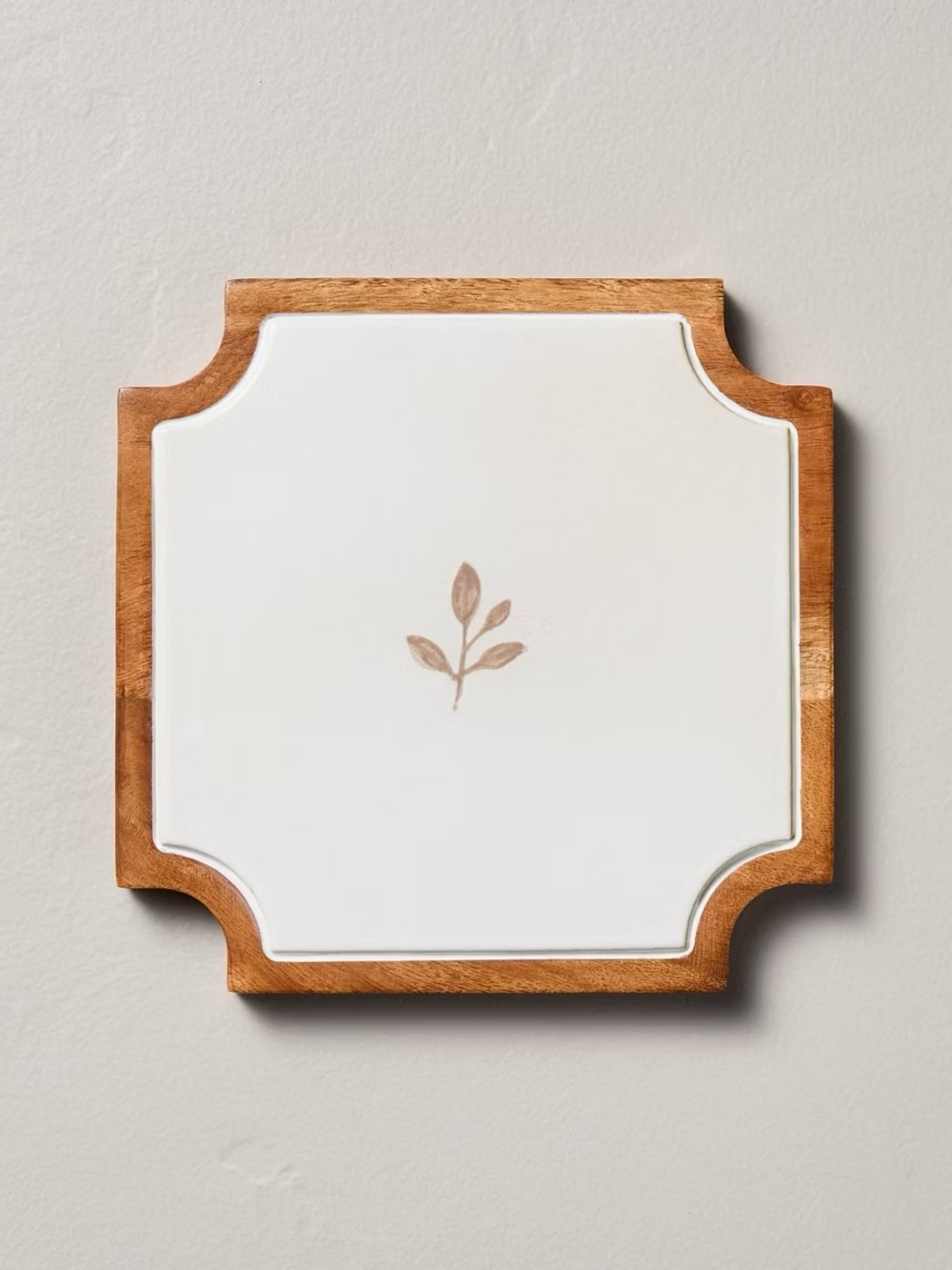 Wood Trivet with Icon Sour Cream - Hearth & Hand™ with Magnolia
